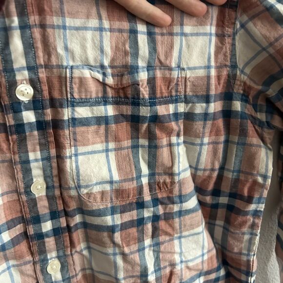 Abercrombie & Fitch Red and Blue Casual Button Down Shirt Size S - Picture 4 of 5